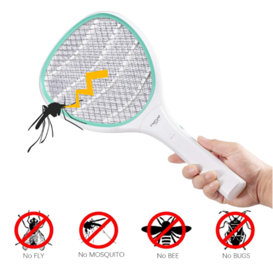 Handheld Bug Zapper Racket Electric Fly Swatter