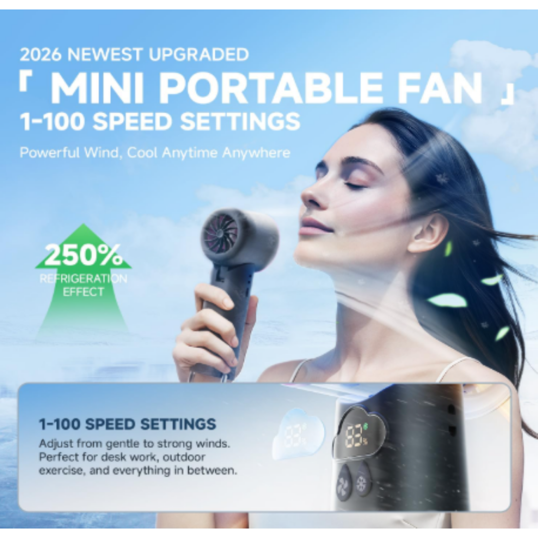 Portable Cooler Handheld Fan