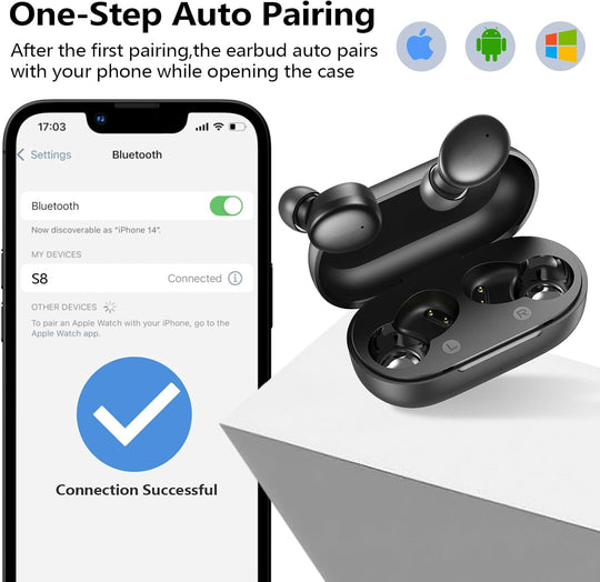 kurdene Wireless Earbuds Bluetooth 5.3 in Ear Buds Light Weight Headphones