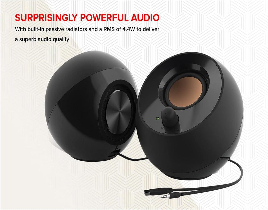 Creative Pebble 2.0 USB-Powered Desktop Speakers