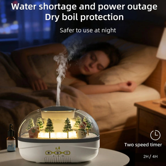Raindrop Aroma Diffuser Humidifier with Mini Landscape Light