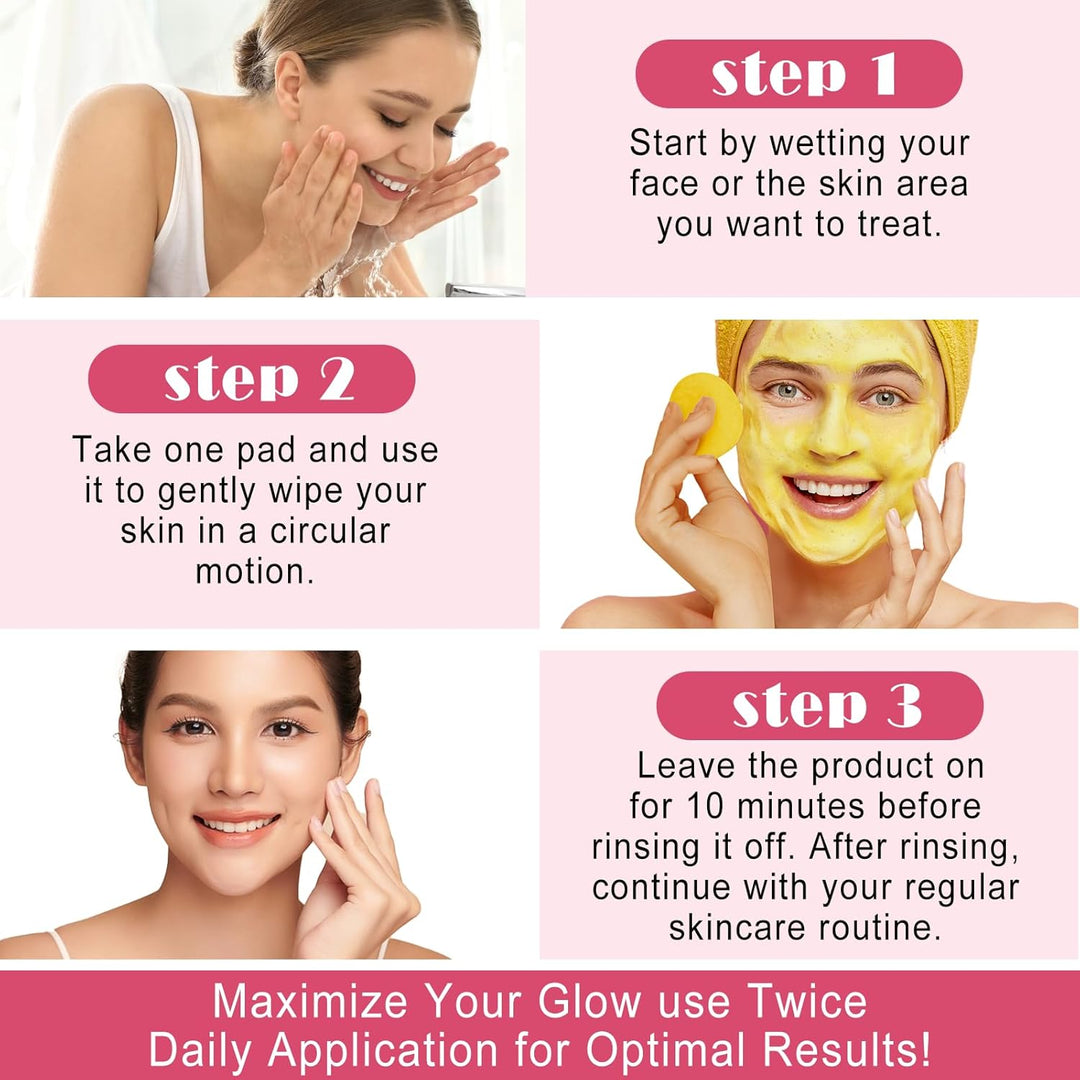 Turmeric & Kojic Acid Cleansing Pads – (40 PCS)
