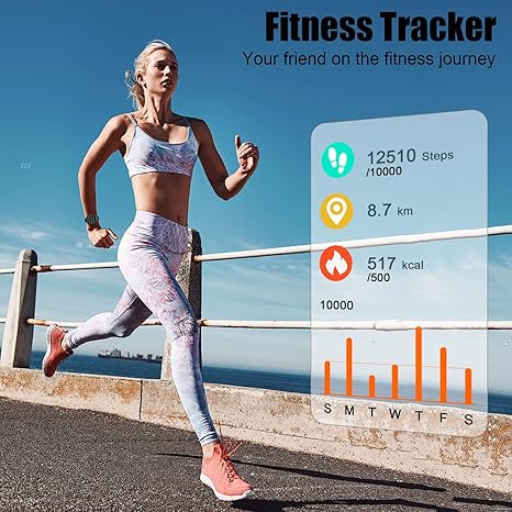 Smart Watch for Men Women (Answer/Make Call), 1.96" HD Fitness Tracker Running Watch